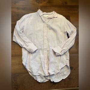 J. Crew Pale Pink Linen Button-Down Shirt